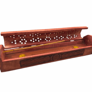 Akazienholz Kistchen/Halter für Räucherstäbchen – Blume des Lebens