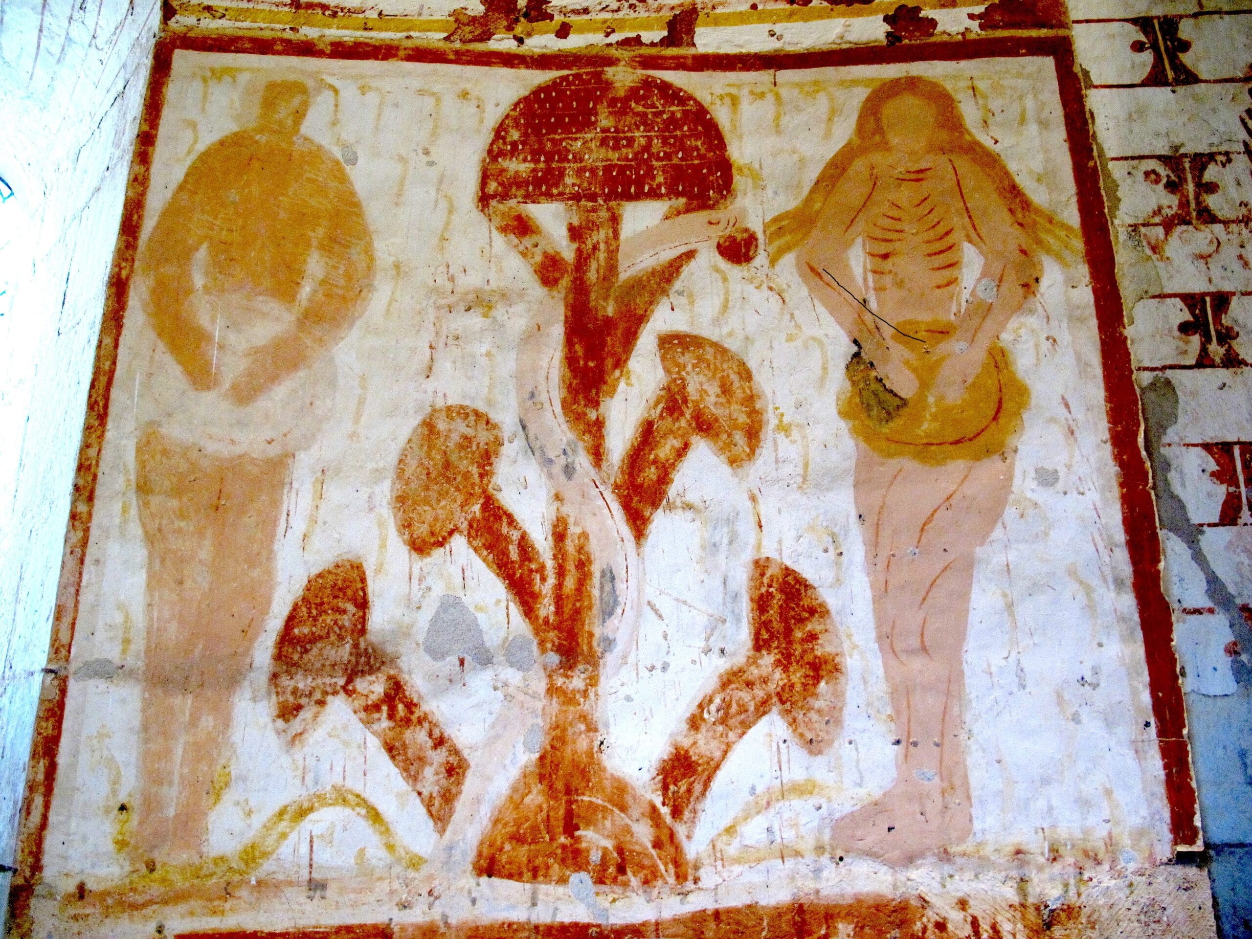 Fresko in der Kapelle von Plaincourault
